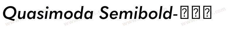 Quasimoda Semibold字体转换